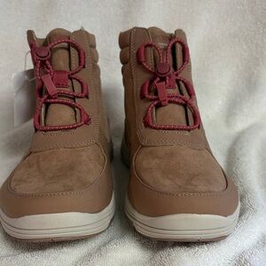 Ryka Tan Boots with Pink Laces